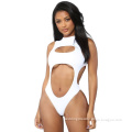 2021 European and American New Style INS Split Girl Swimsuit One Piece Women Bikini Sexy Zipper With Chest Pad